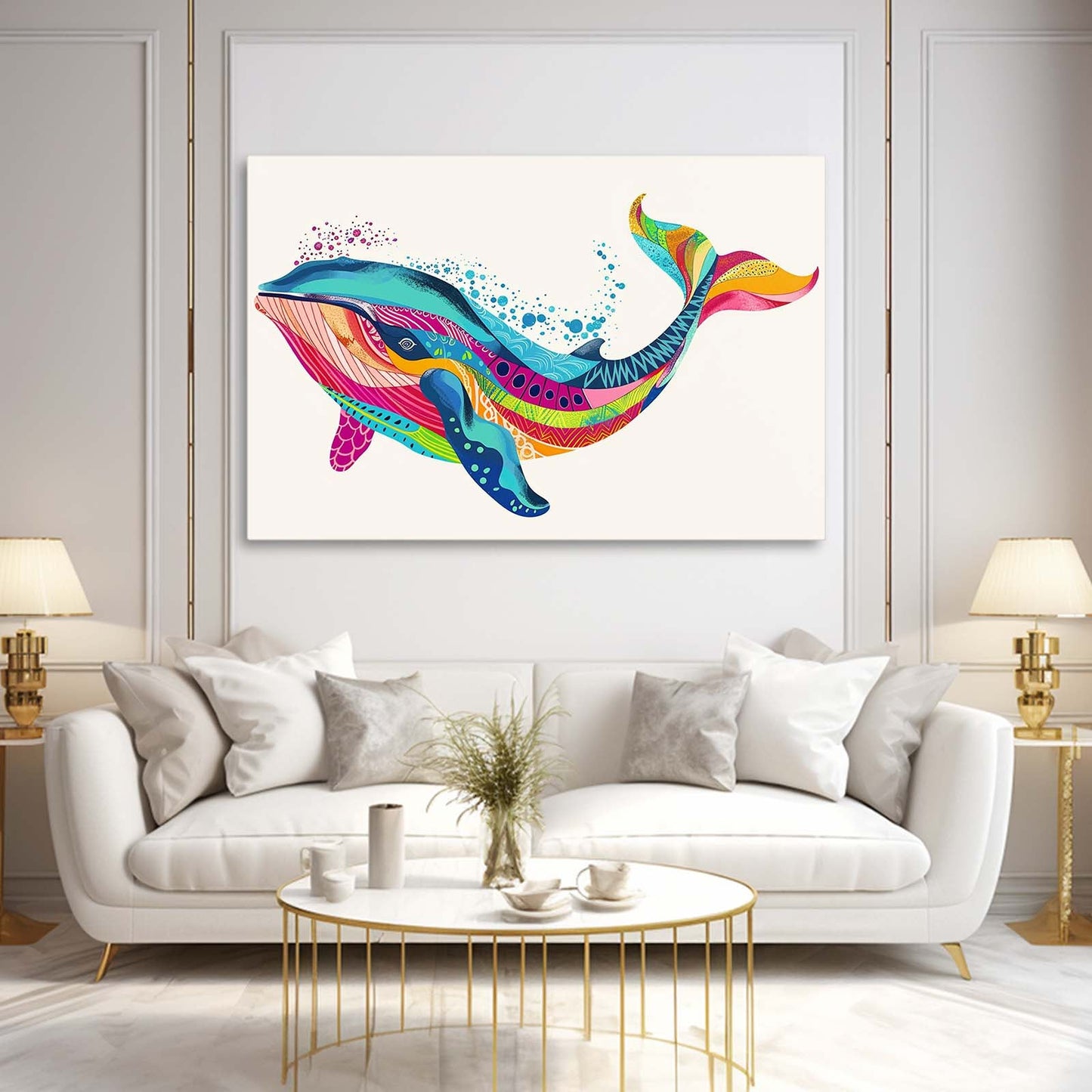 Chromatic Tide Whale Art