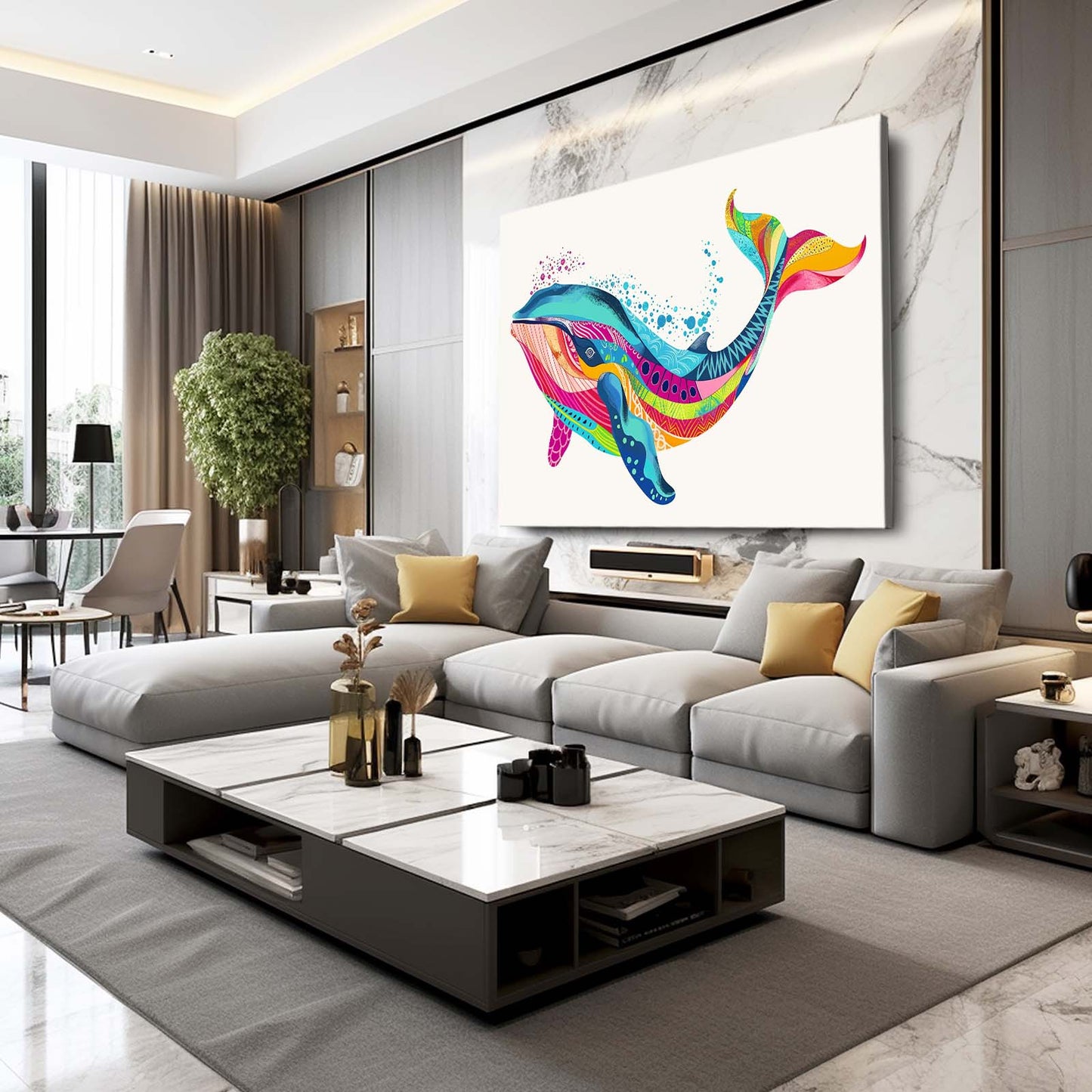 Chromatic Tide Whale Art