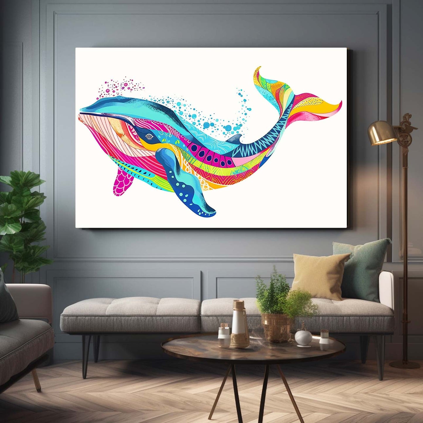 Chromatic Tide Whale Art