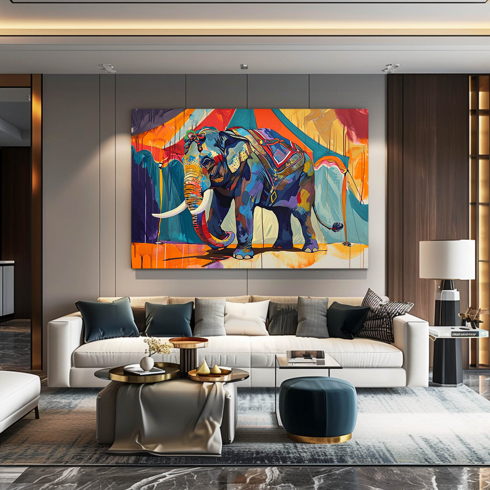 Circus Elephant Wall Art