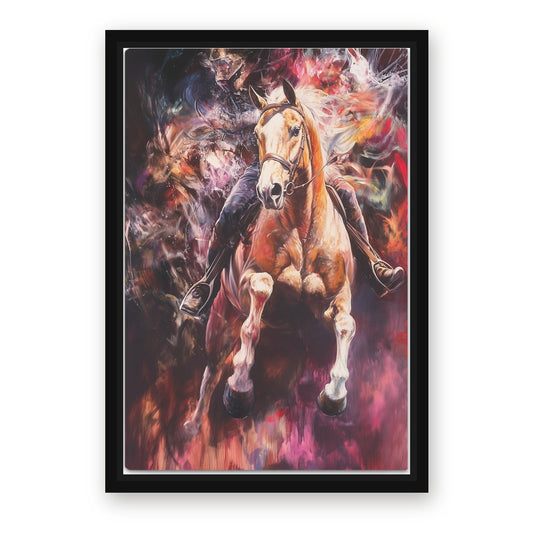 Classic Horse Canvas Art – with Premium Black wood frame