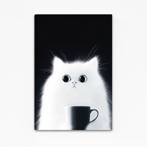 Coffee Stare Cat Wall Art