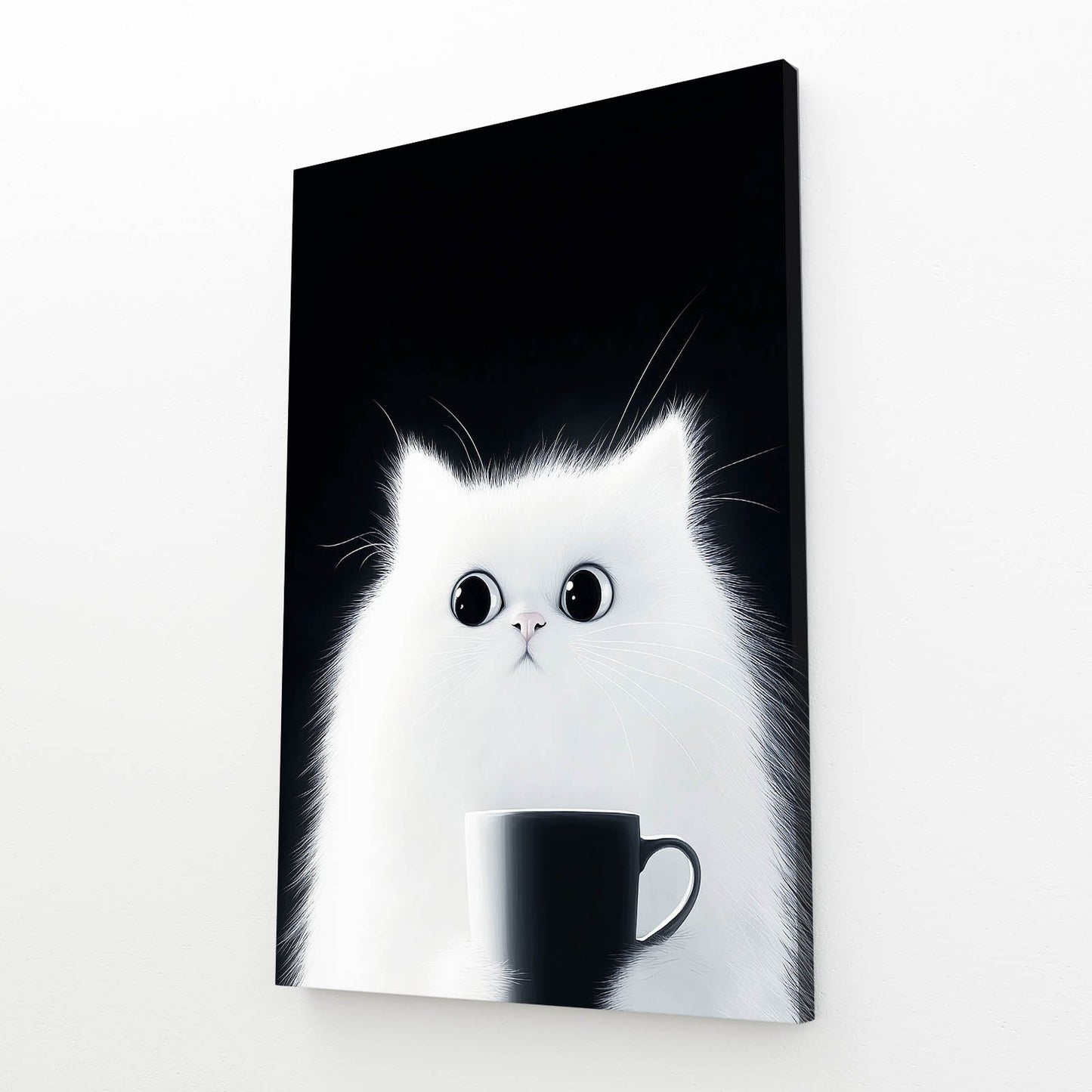 Coffee Stare Cat Wall Art