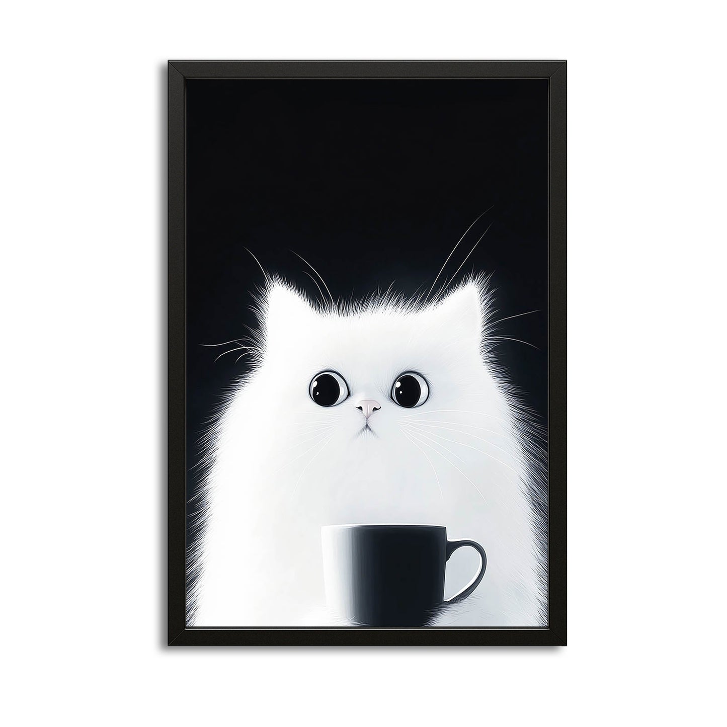 Coffee Stare Cat Wall Art