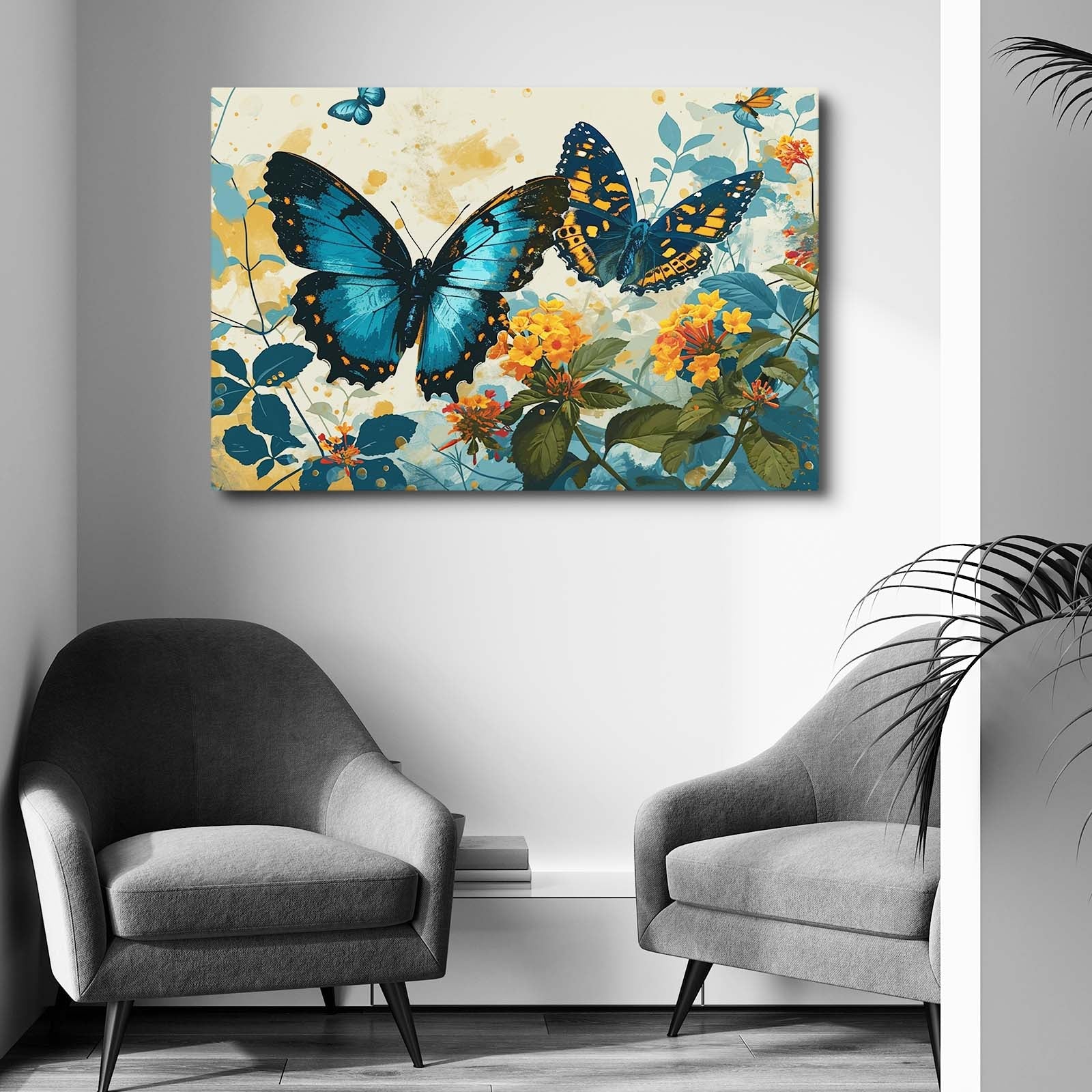 Color Harmony Butterfly Wall Art
