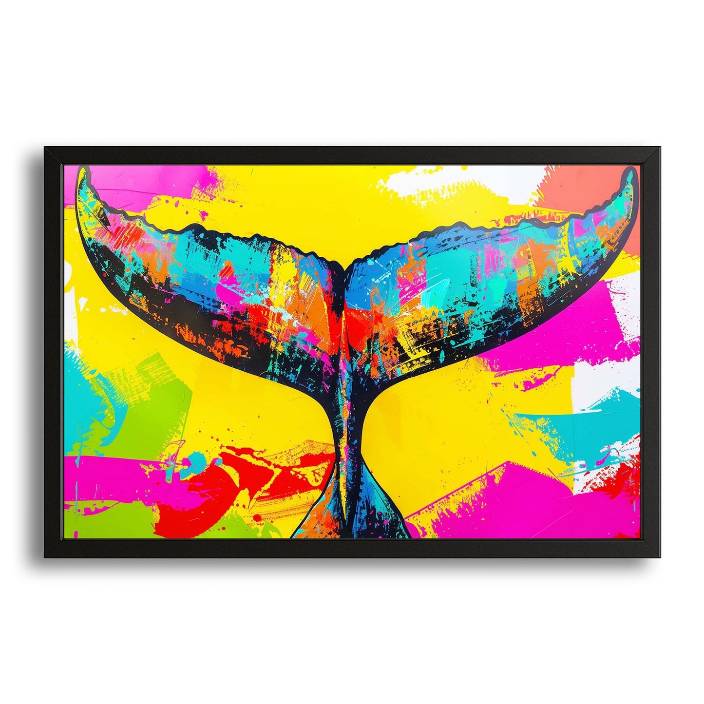 Color Splash Whale Tail Art