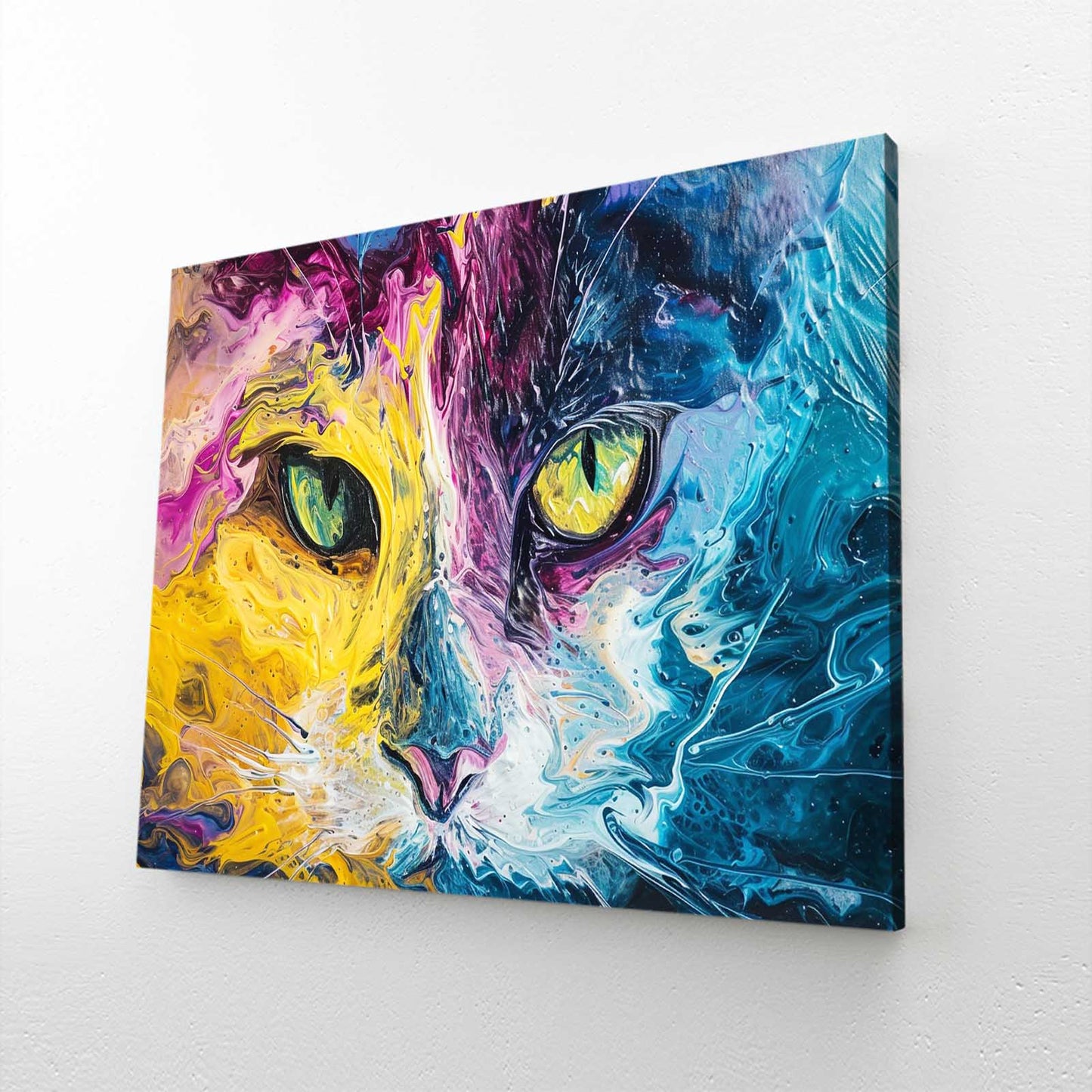 Colorful Abstract Cat Art