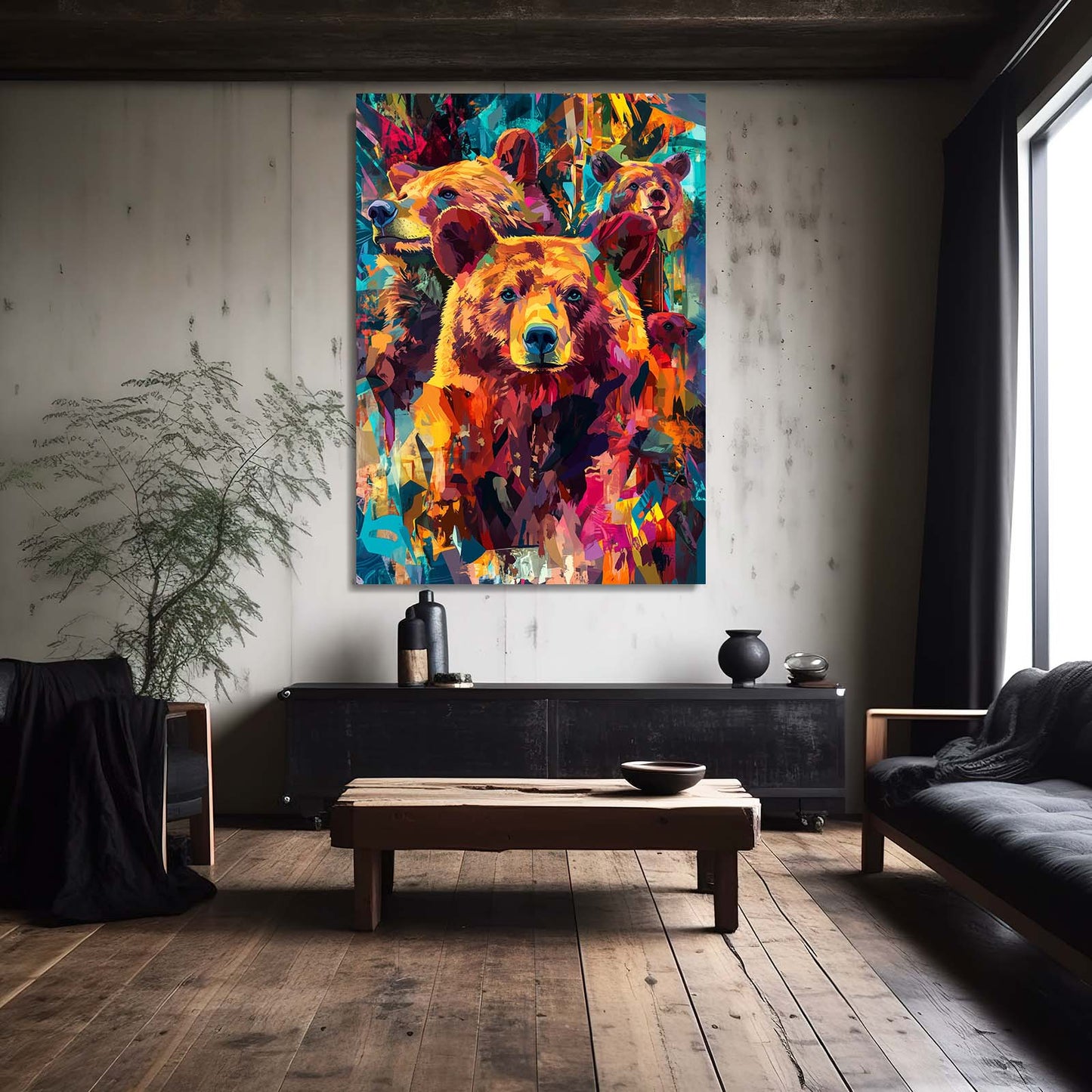 Colorful Bear Art