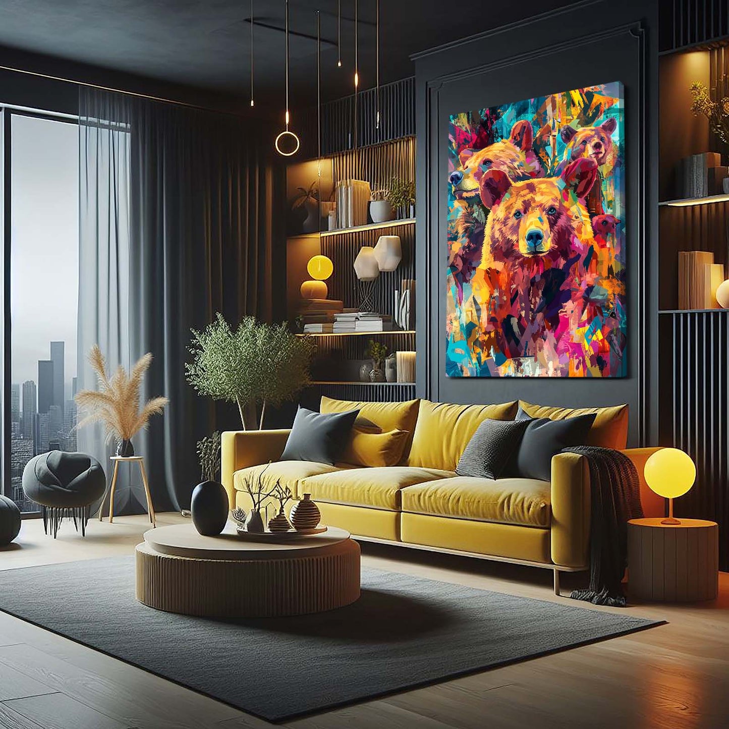 Colorful Bear Art
