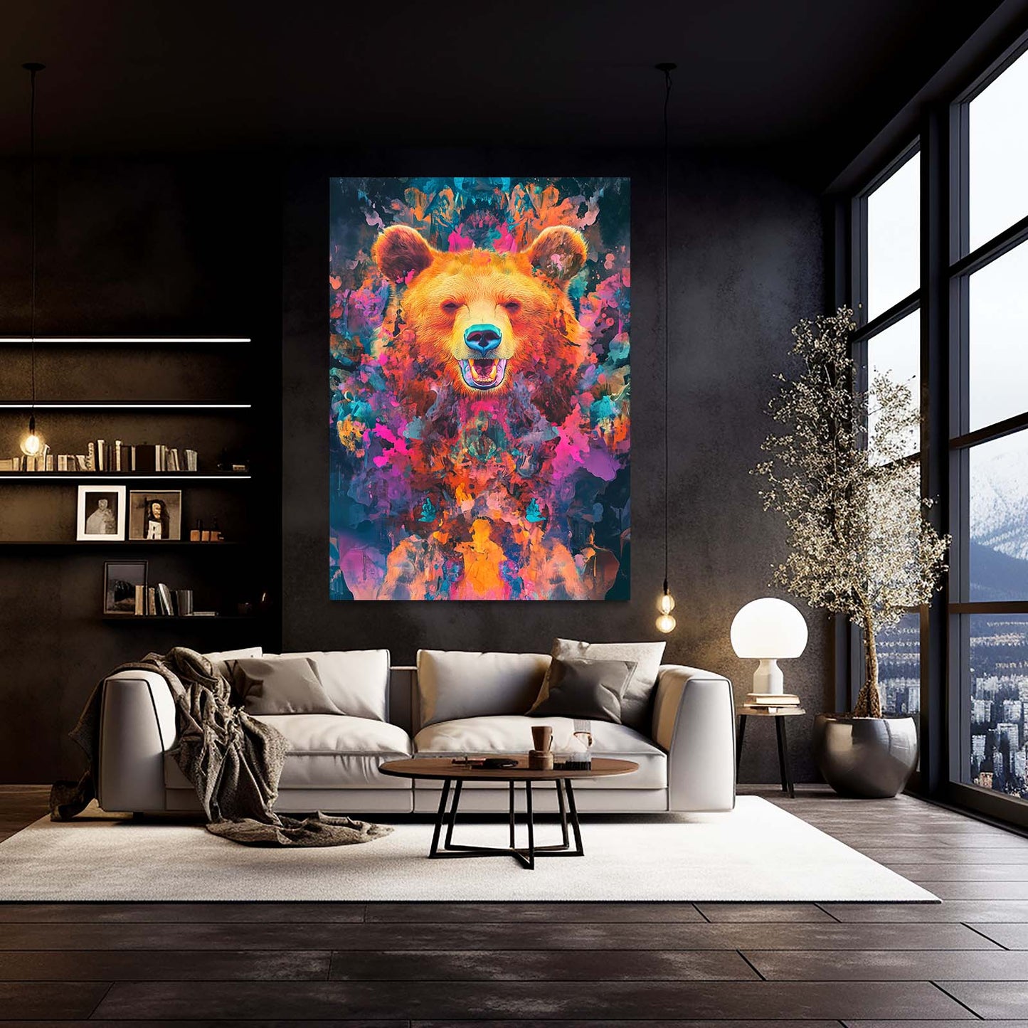 Colorful Bear Wall Art