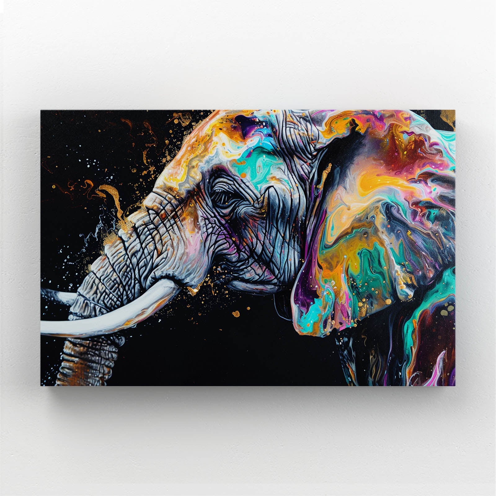 Colorful Elephant Wall Art