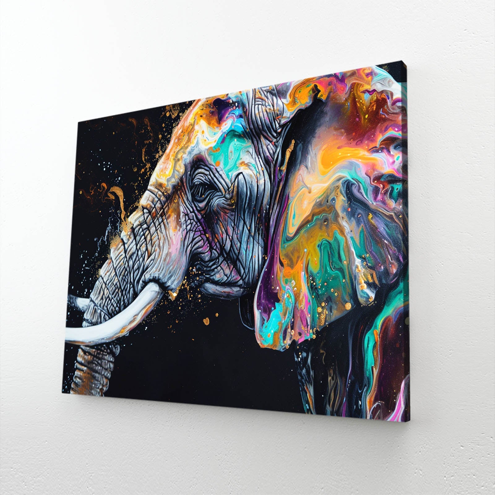 Colorful Elephant Wall Art