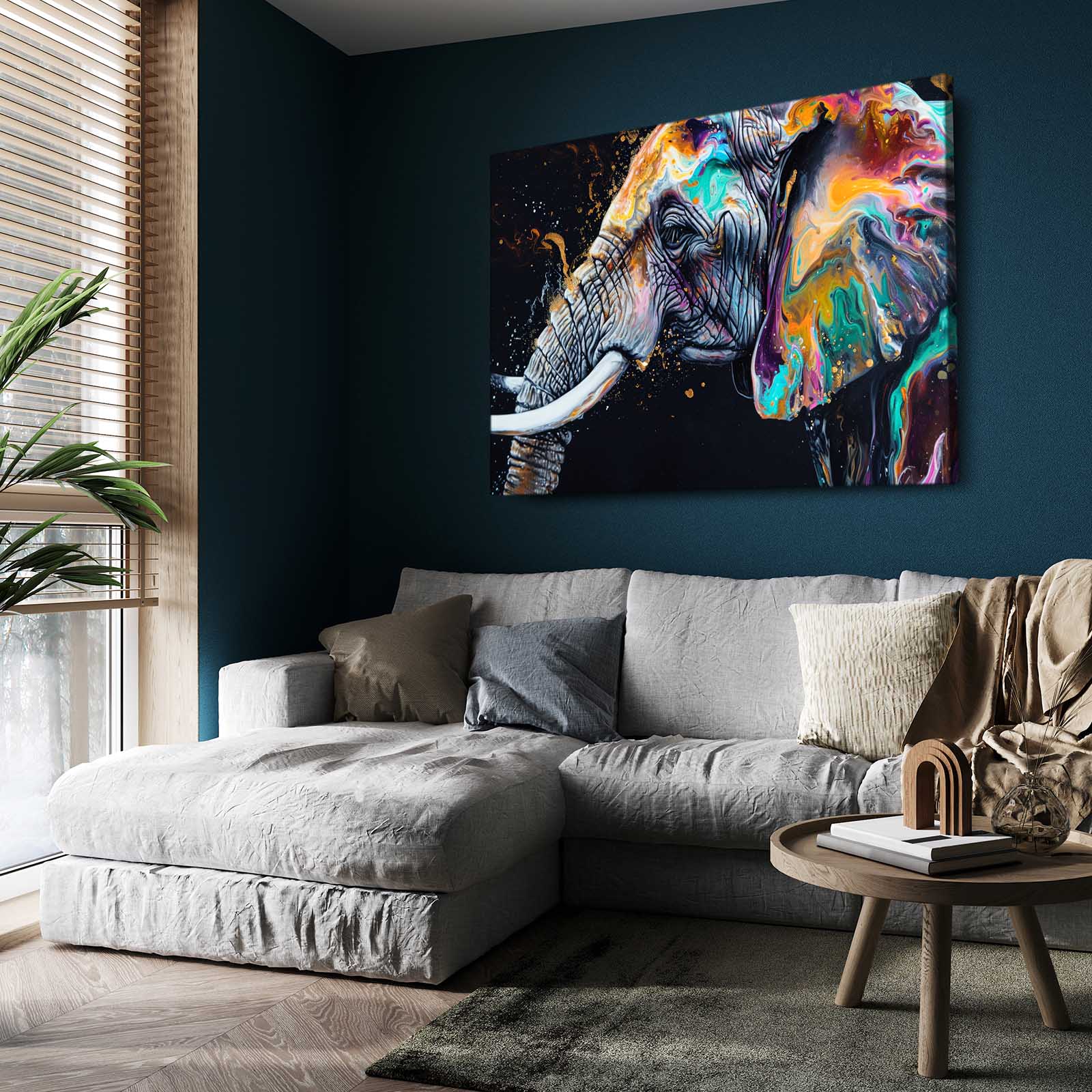 Colorful Elephant Wall Art