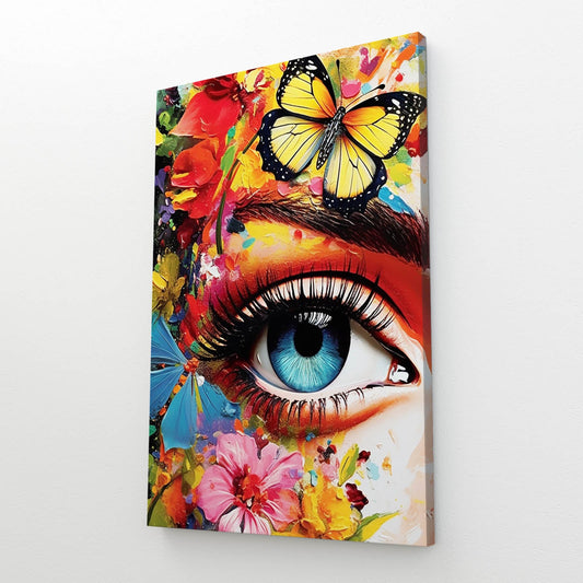 Colorful Eye And Butterfly Wall Art