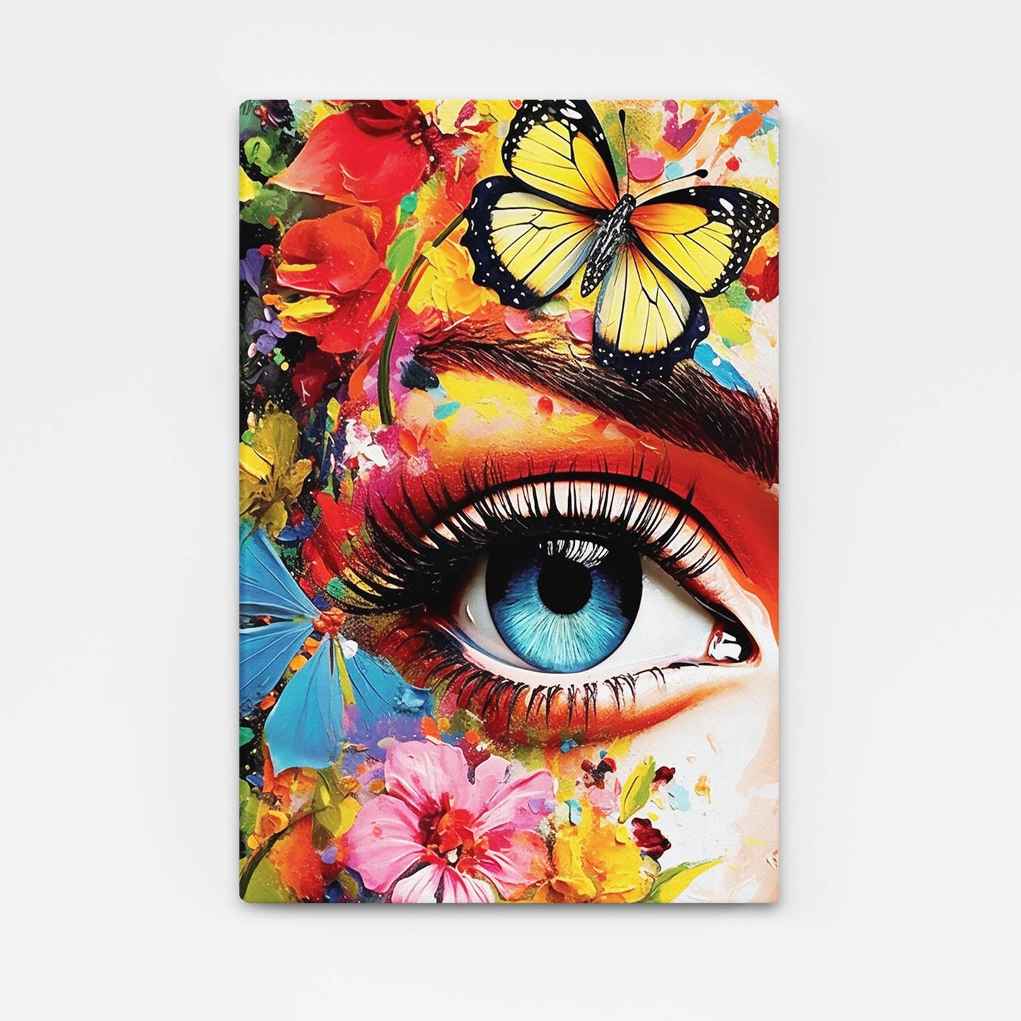 Colorful Eye And Butterfly Wall Art