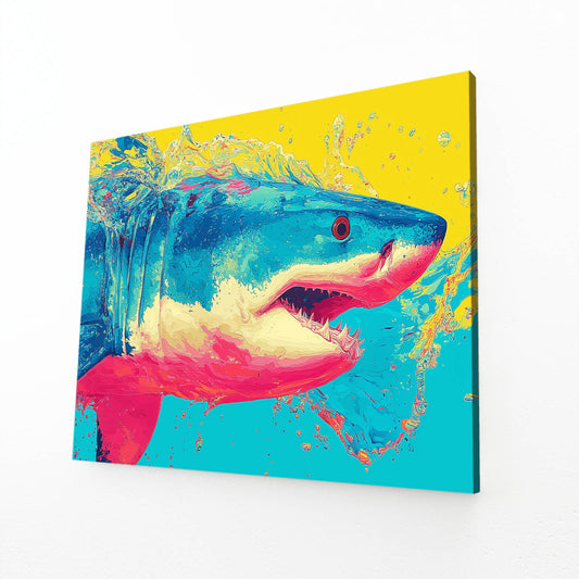 Colorful Pop Art Shark Prints – colorful pop art shark canvas print