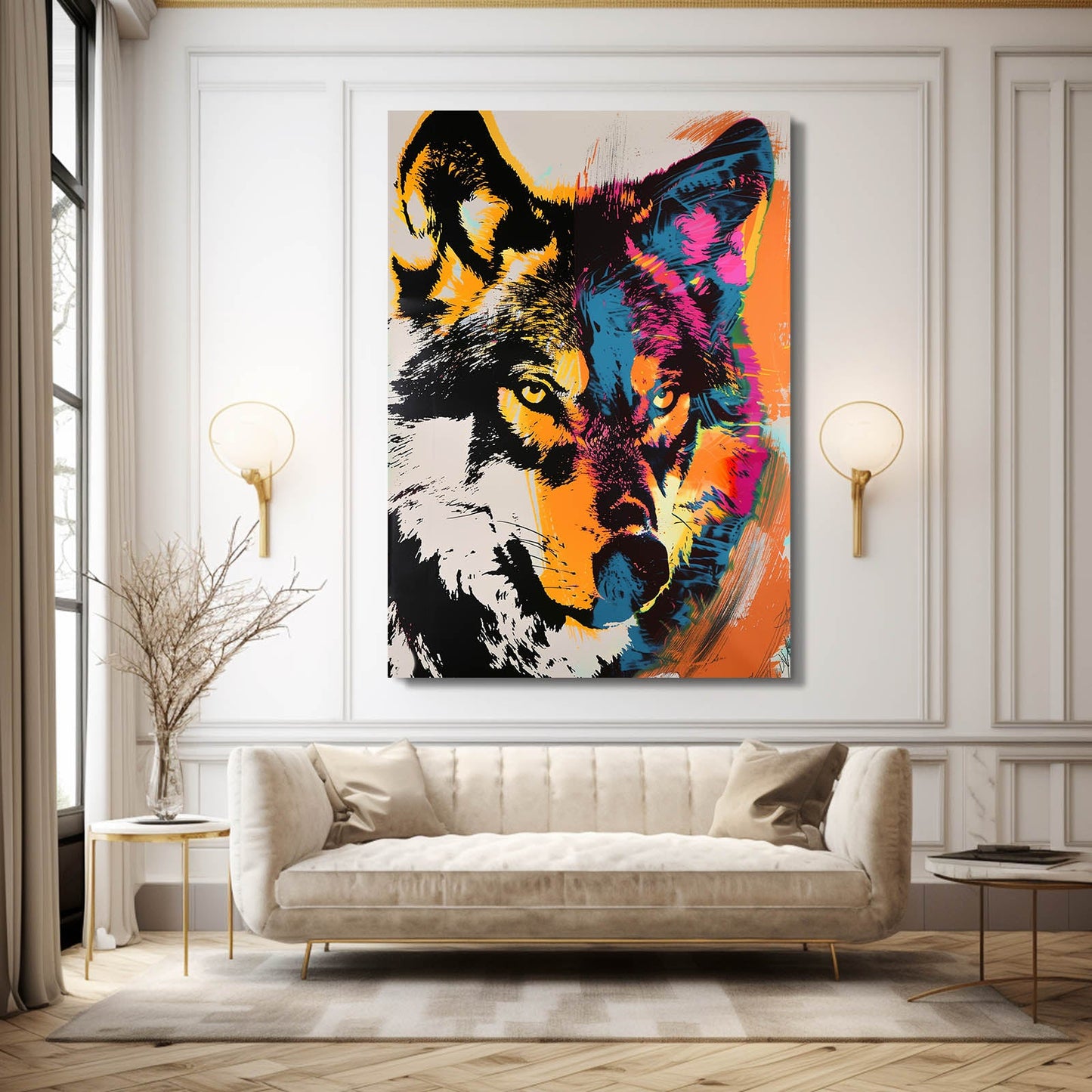 Colorful Wolf Art