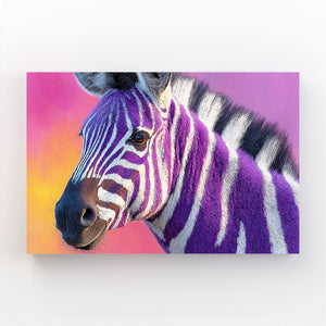 Colorful Zebra Canvas Art