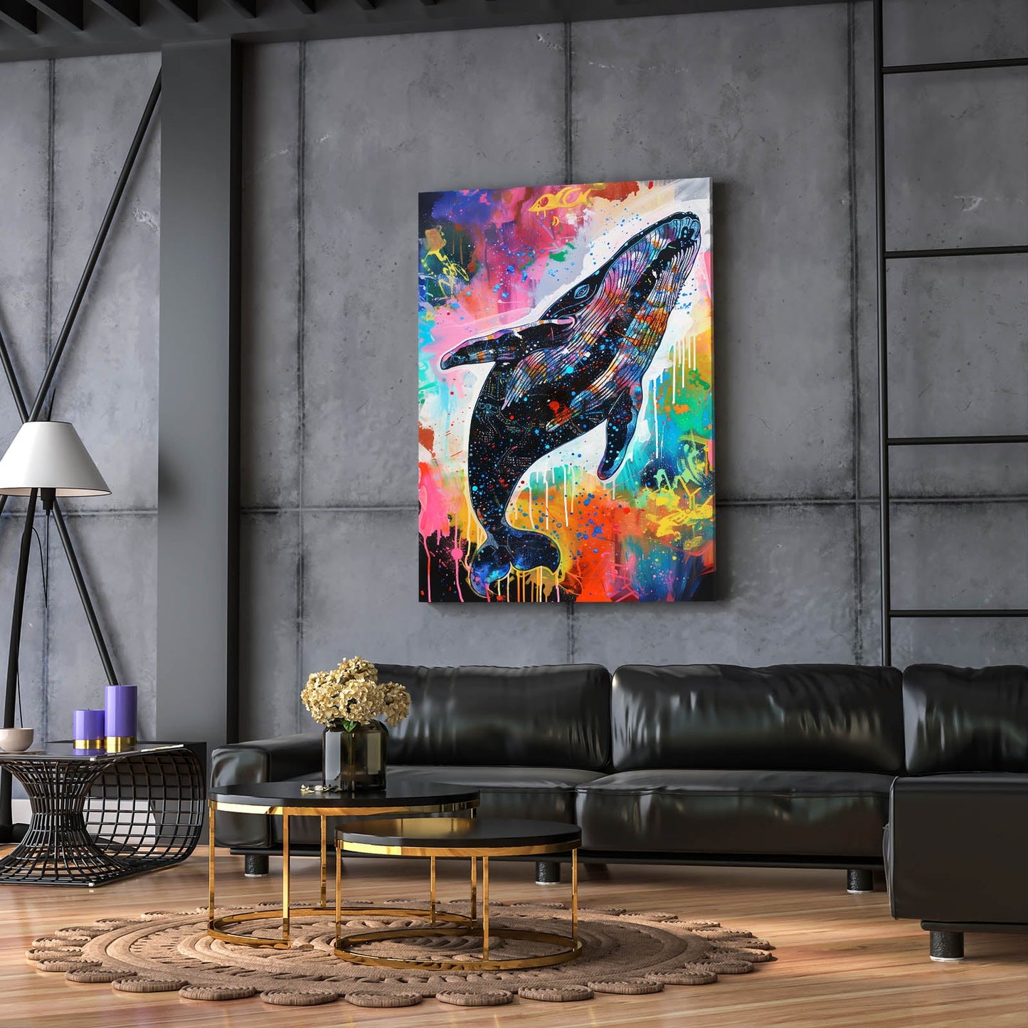 Cosmic Graffiti Whale Art