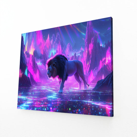 Cosmic Realm Lion Wall Art