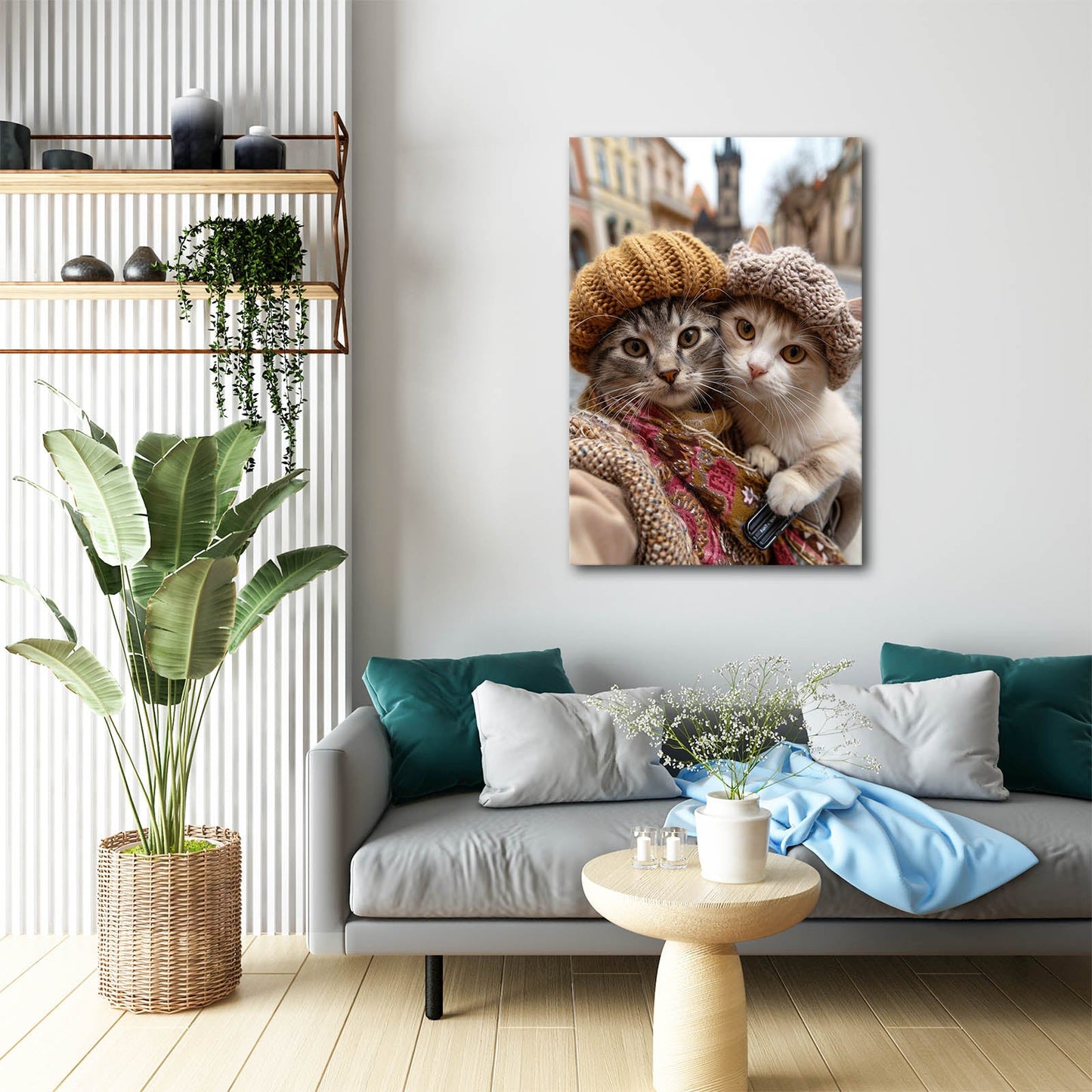 Cozy Travel Cat Wall Art