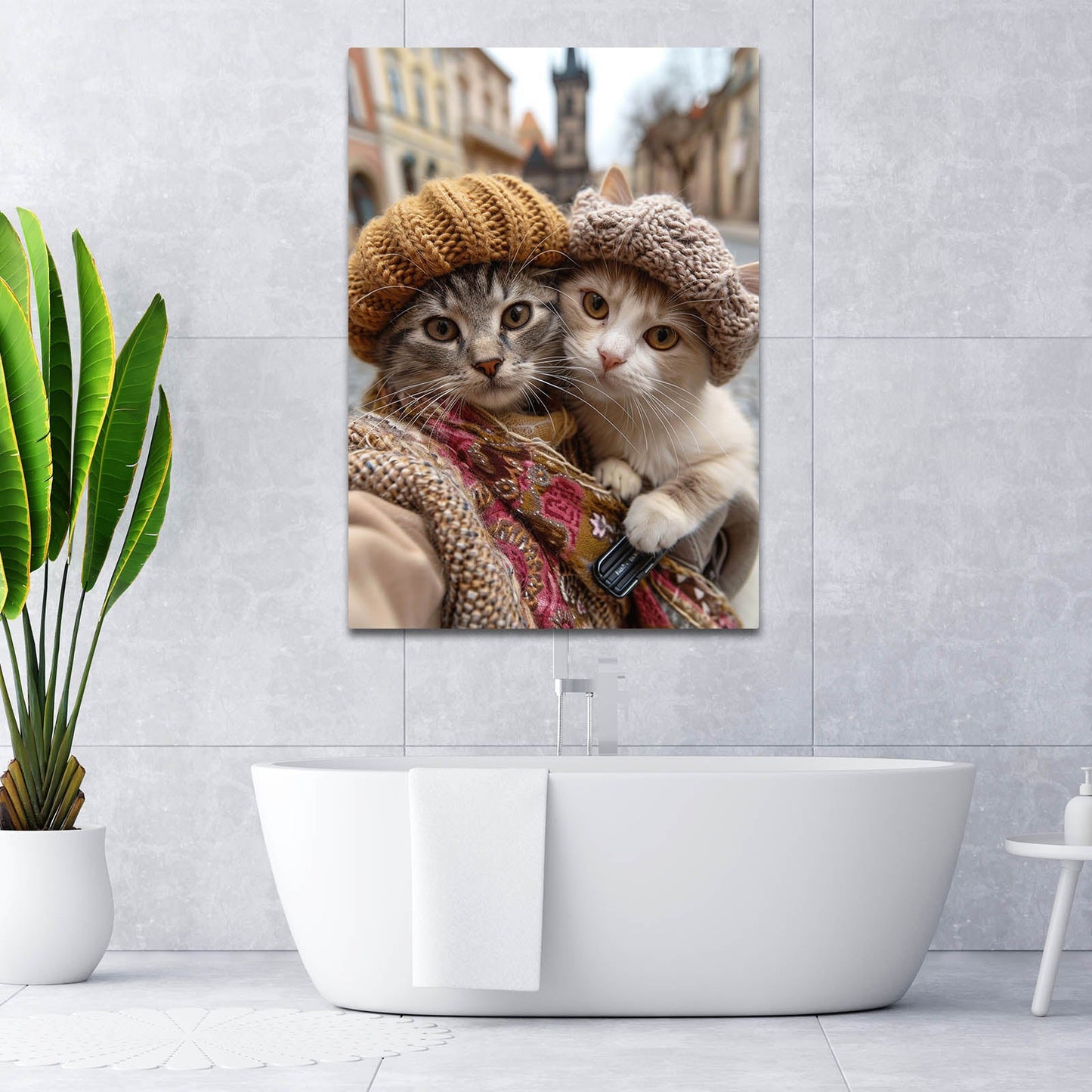 Cozy Travel Cat Wall Art