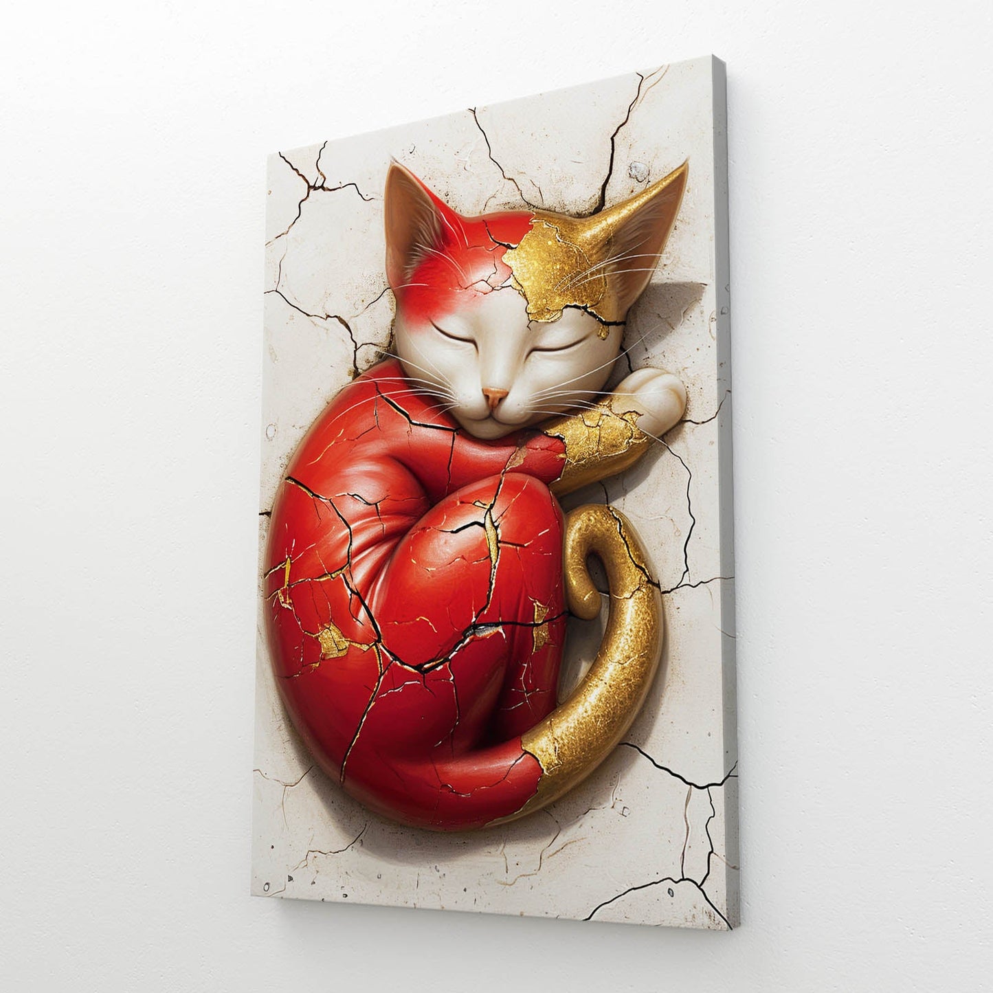 Cracked Elegance Cat Art