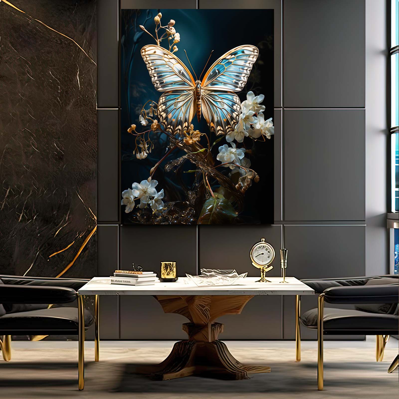 Crystal Wing Butterfly Wall Art