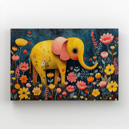 Cute Floral Elephant Art