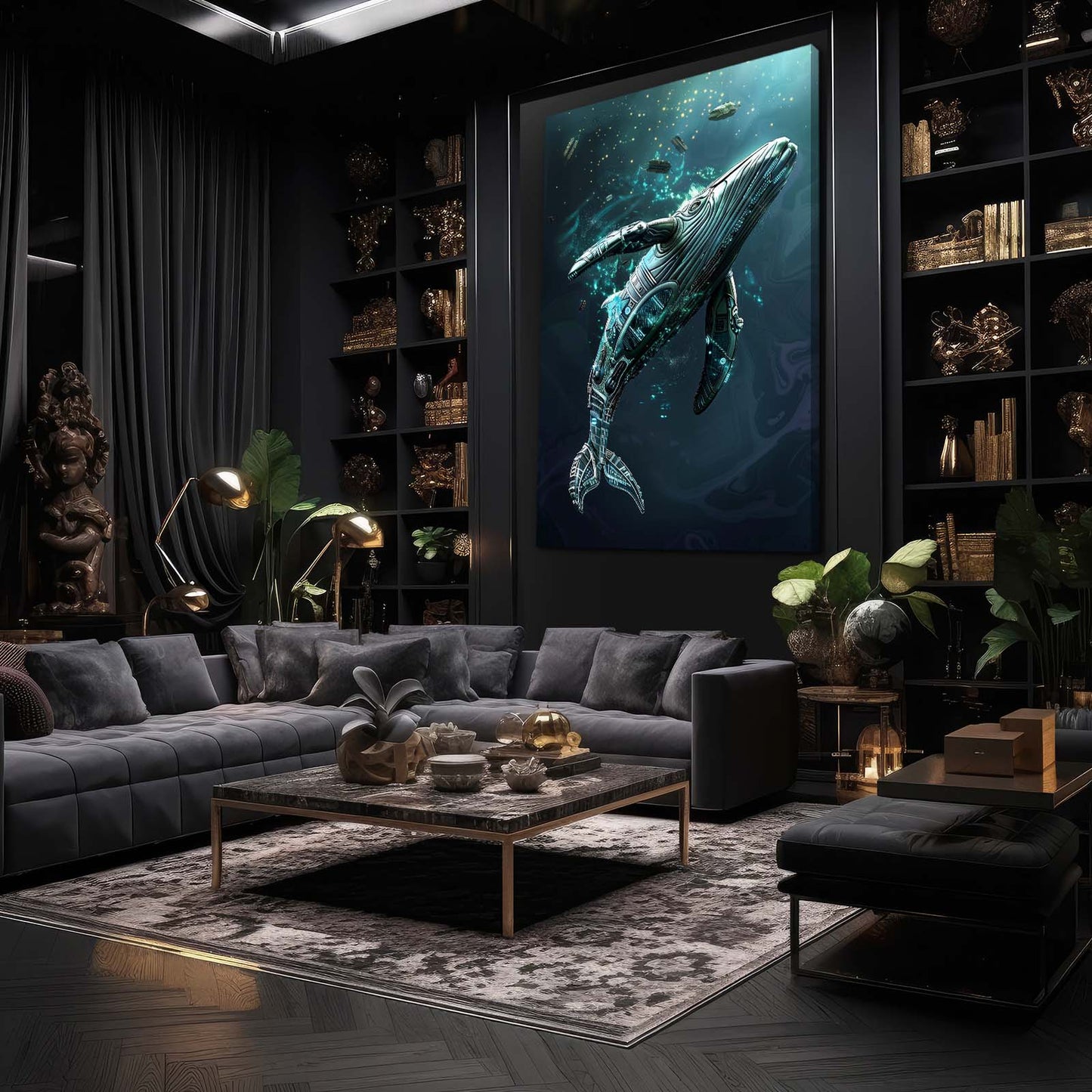Cyber Abyss Whale Art