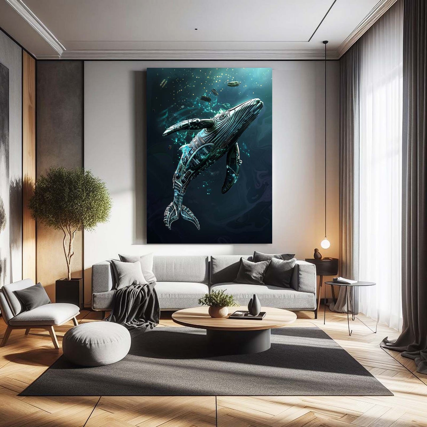 Cyber Abyss Whale Art