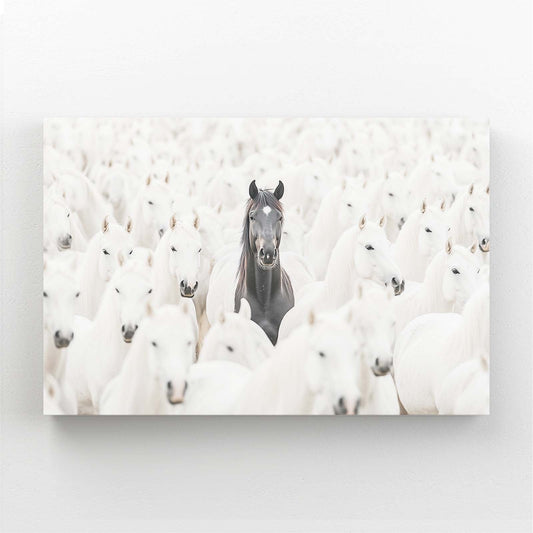 Deep Horse Canvas Art — classic canvas print, angled canvas view on white background