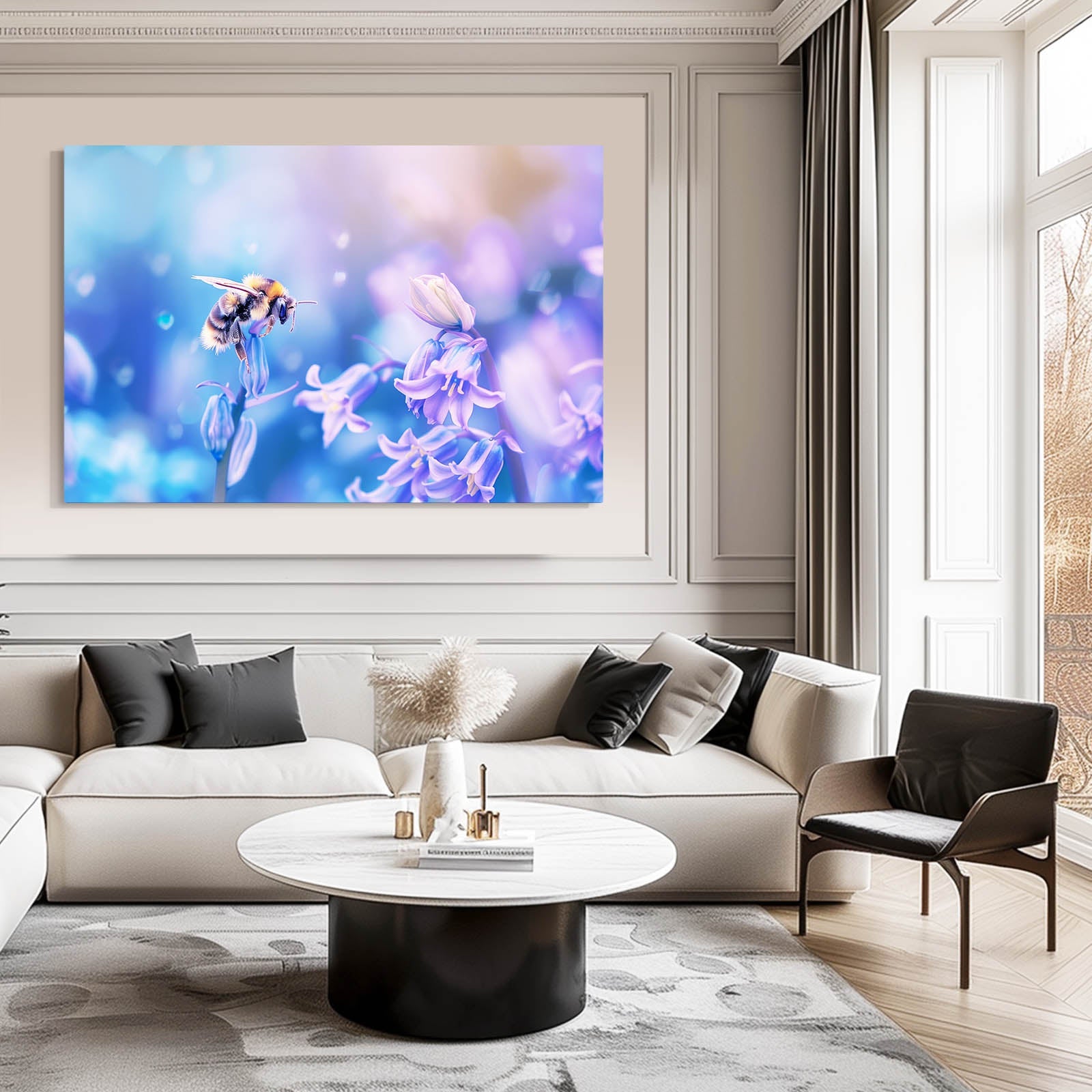 Dreamy Floral Bee Art