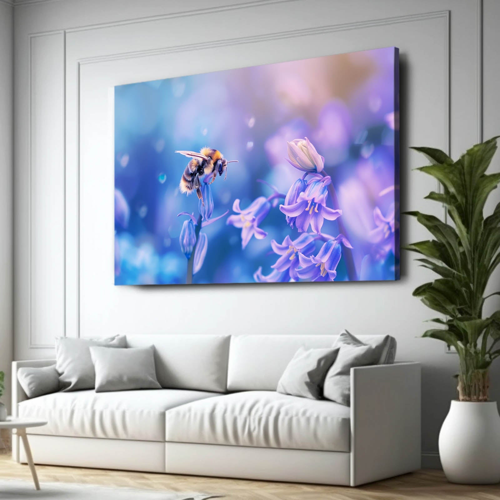 Dreamy Floral Bee Art