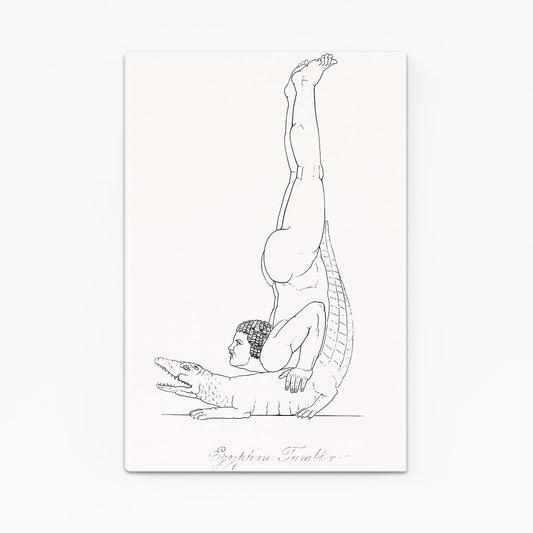 Egyptian Dancer Sketch Egyptian Canvas Art – angled canvas view on white background