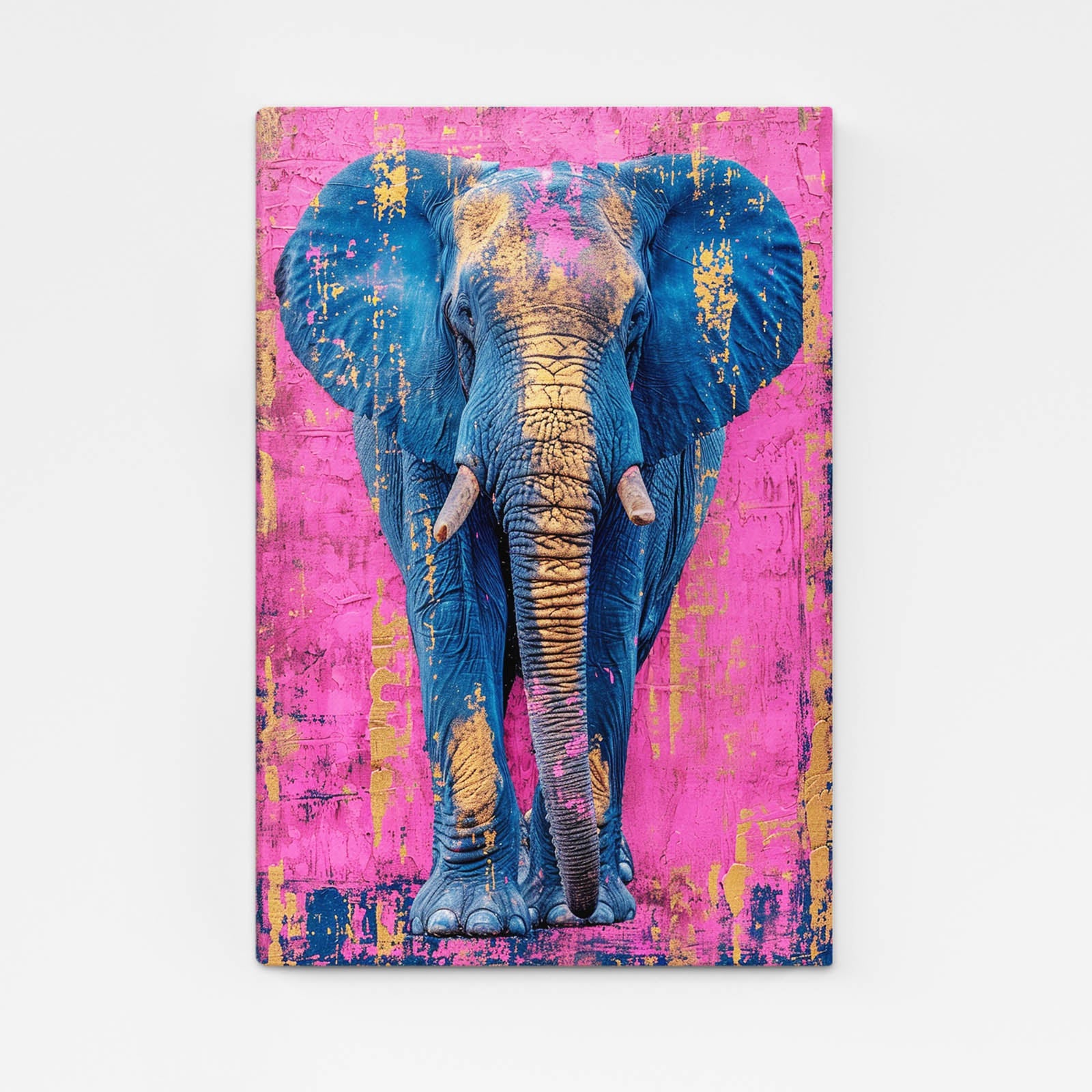 Electric Pink Elephant Art