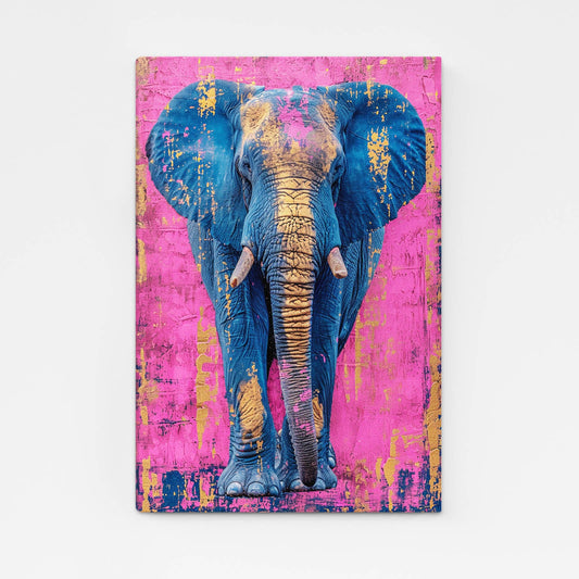 Electric Pink Elephant Art