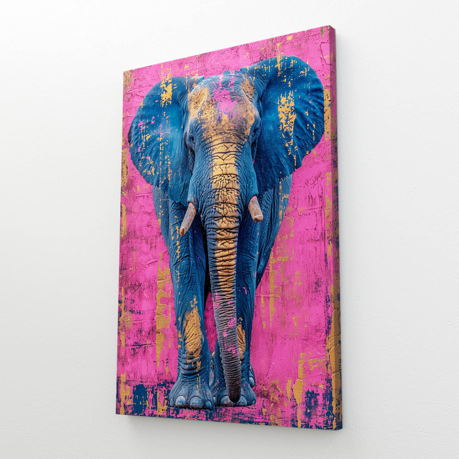 Electric Pink Elephant Art