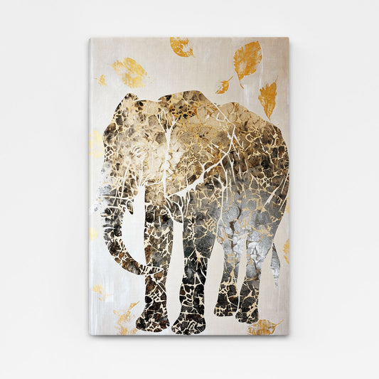 Elegant Leaf Elephant Art