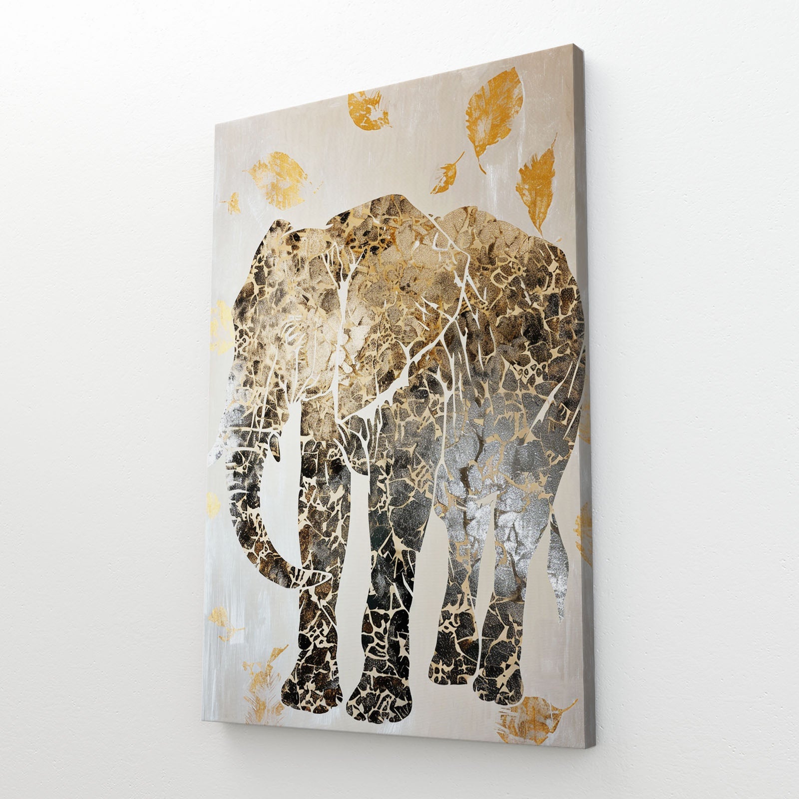 Elegant Leaf Elephant Art