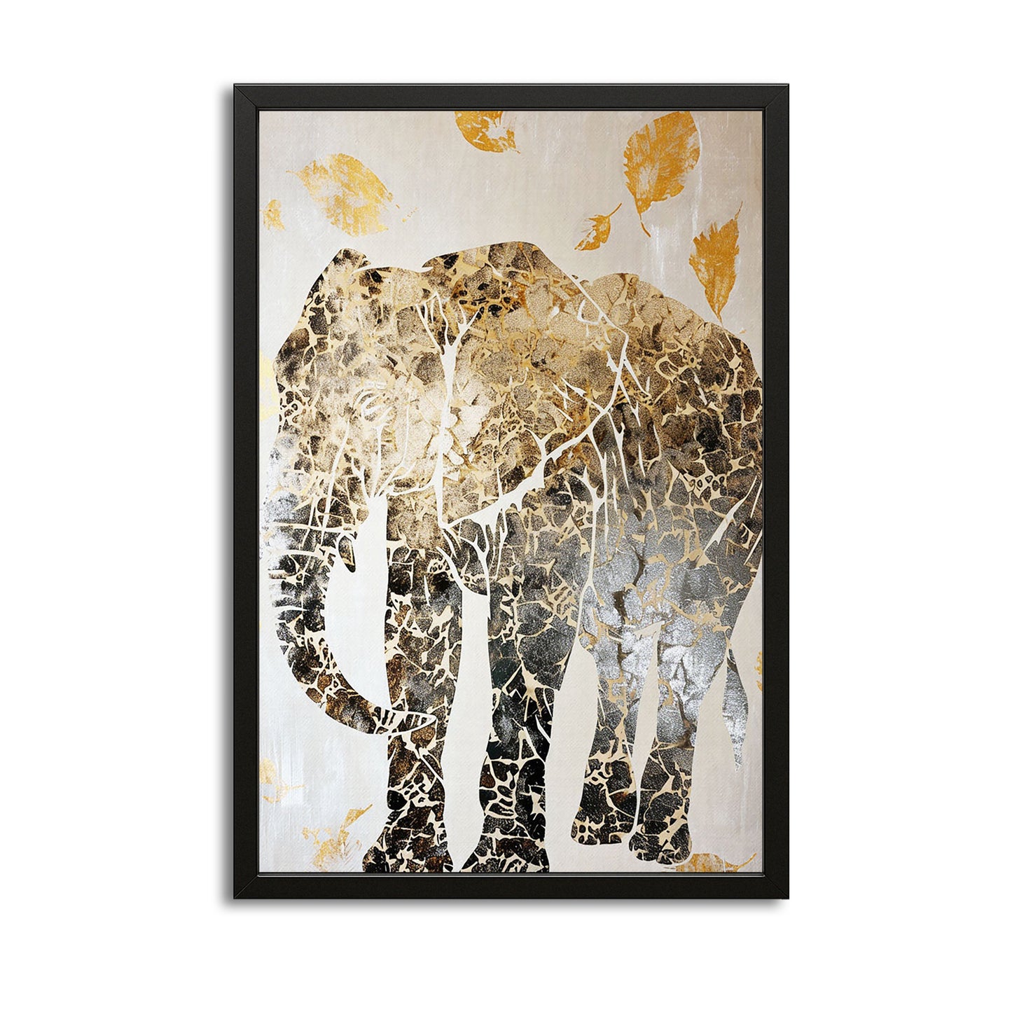 Elegant Leaf Elephant Art