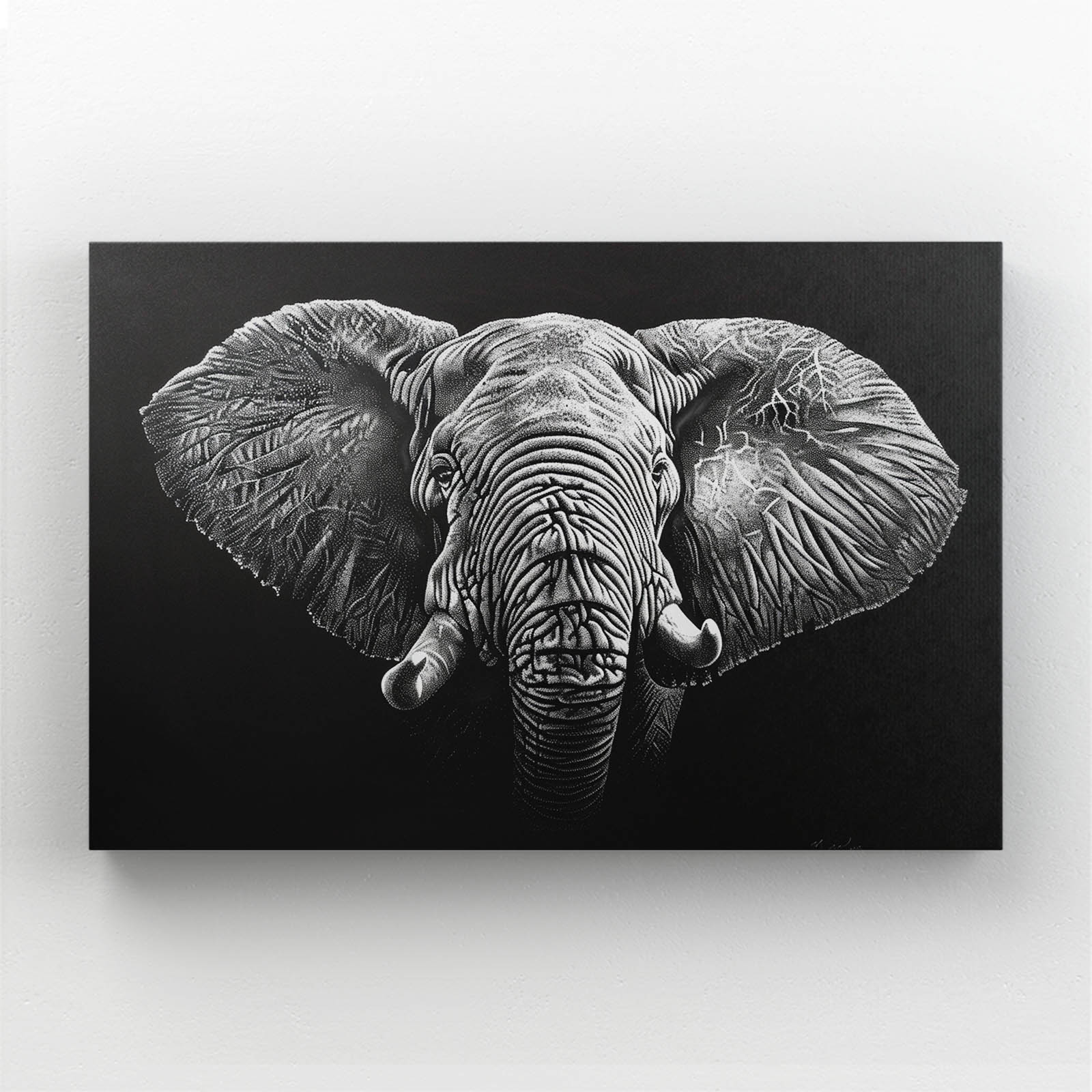 Elephant Art Black And White