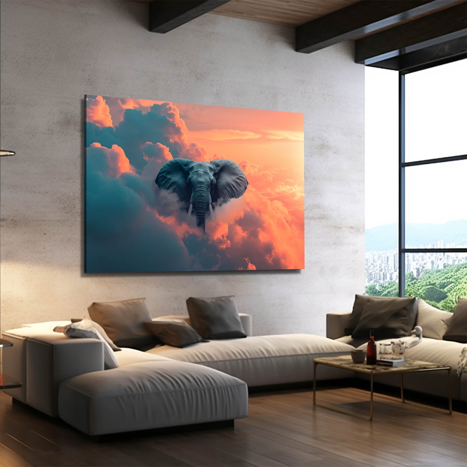 Elephant Cloud Wall Art