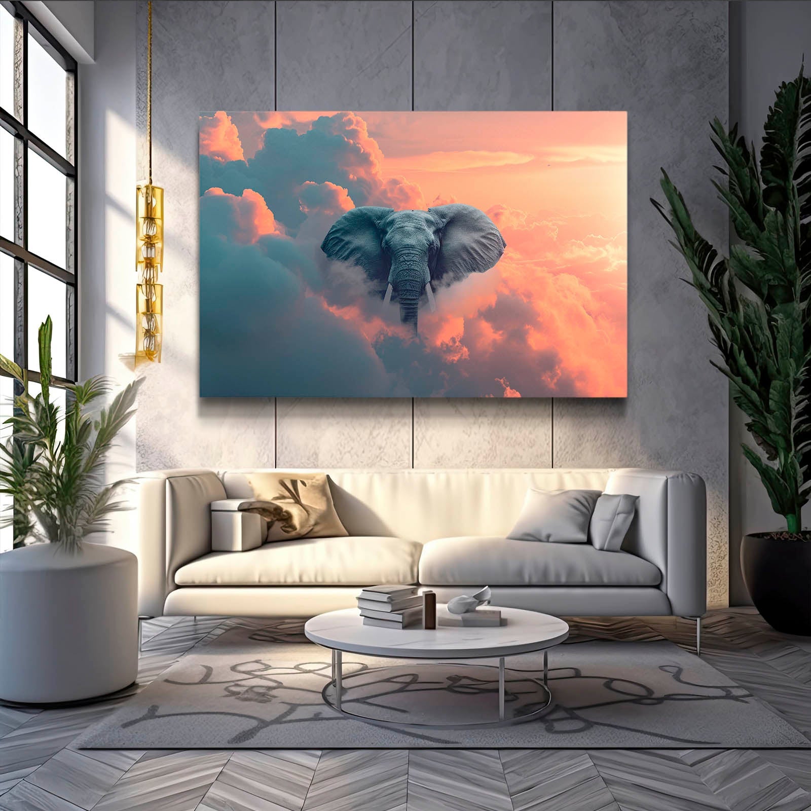 Elephant Cloud Wall Art