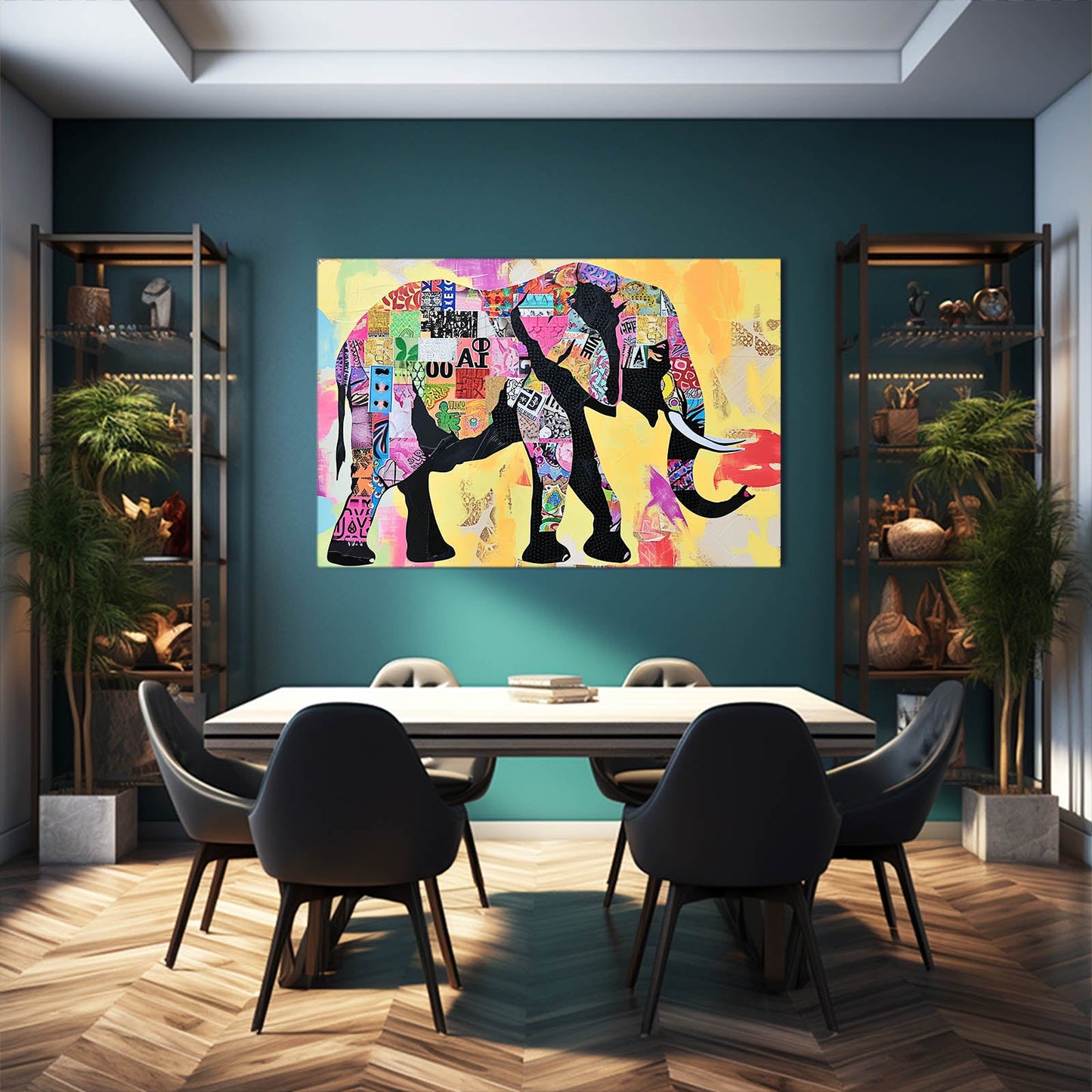 Elephant Collage Art