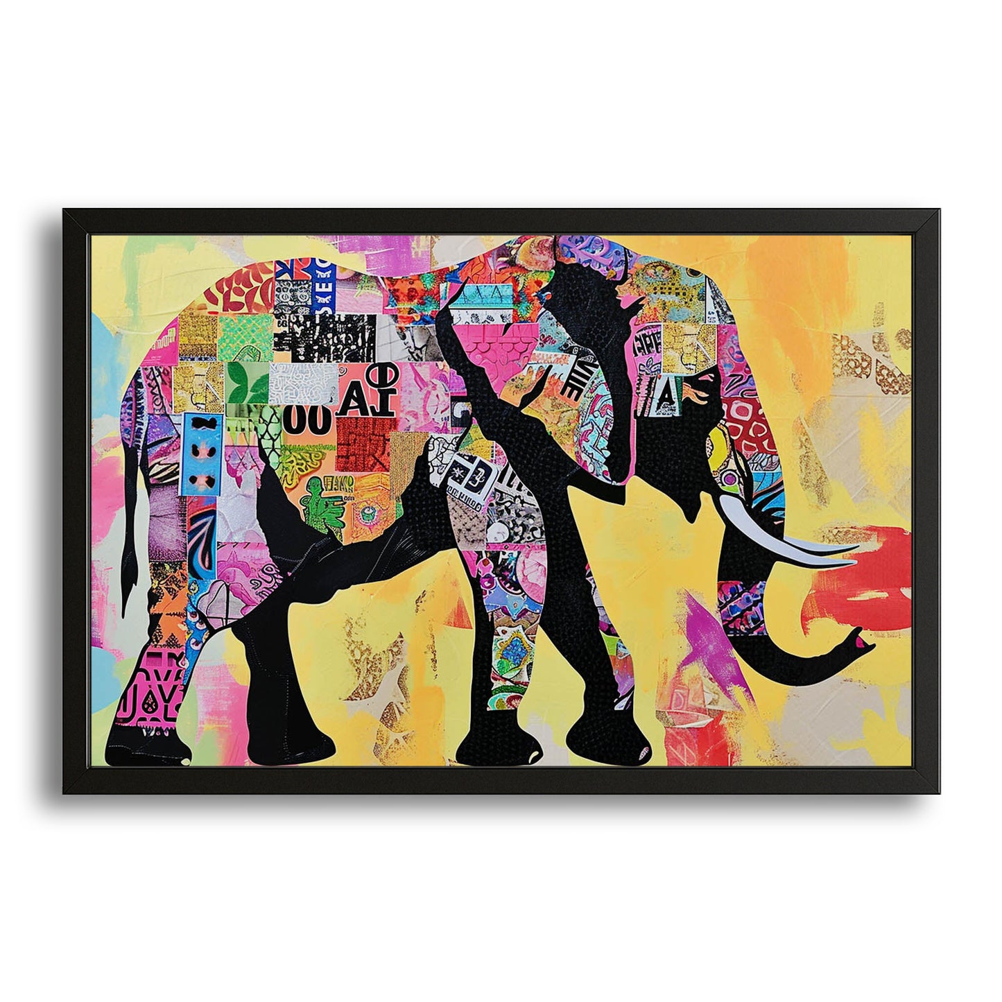 Elephant Collage Art