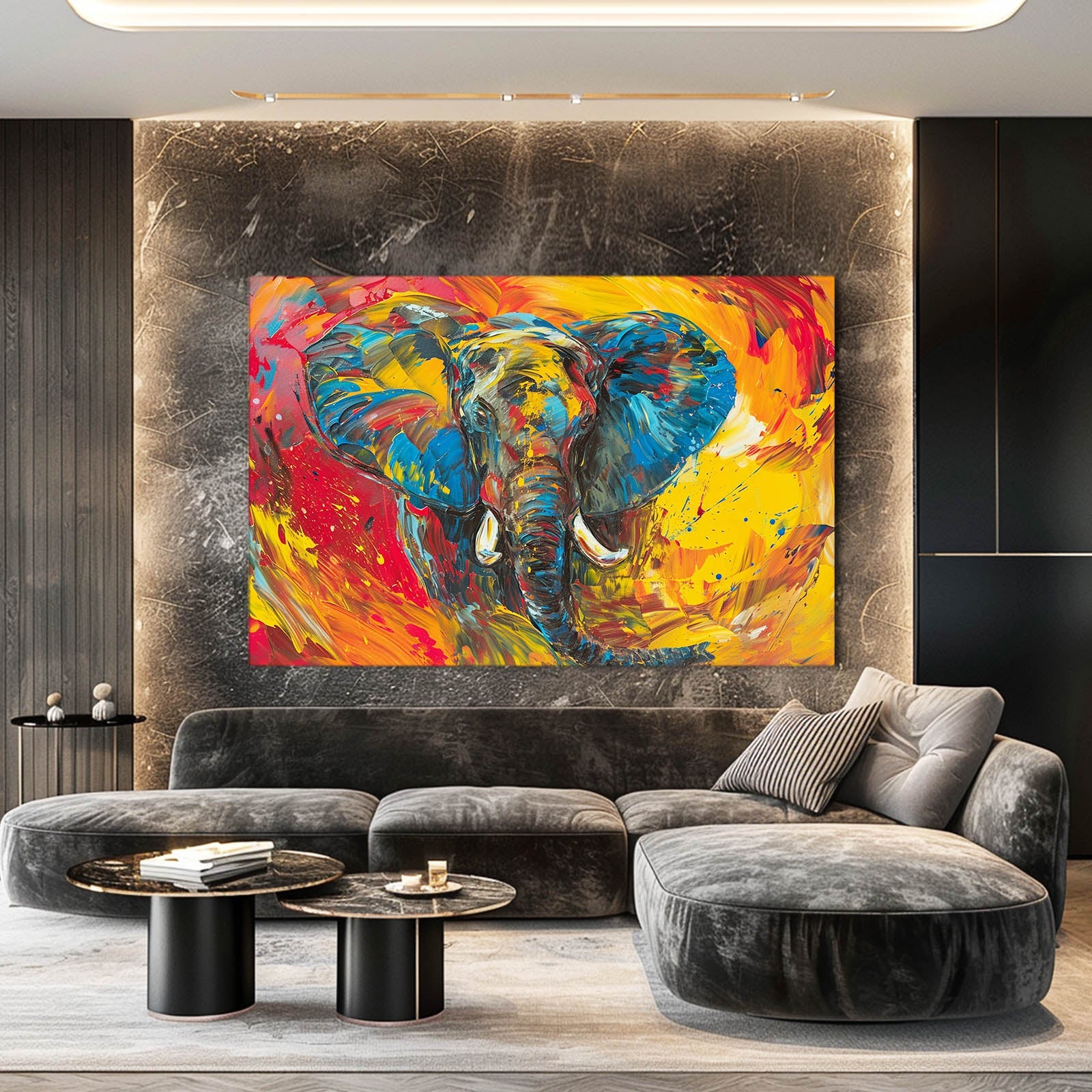 Elephant Colorful Art