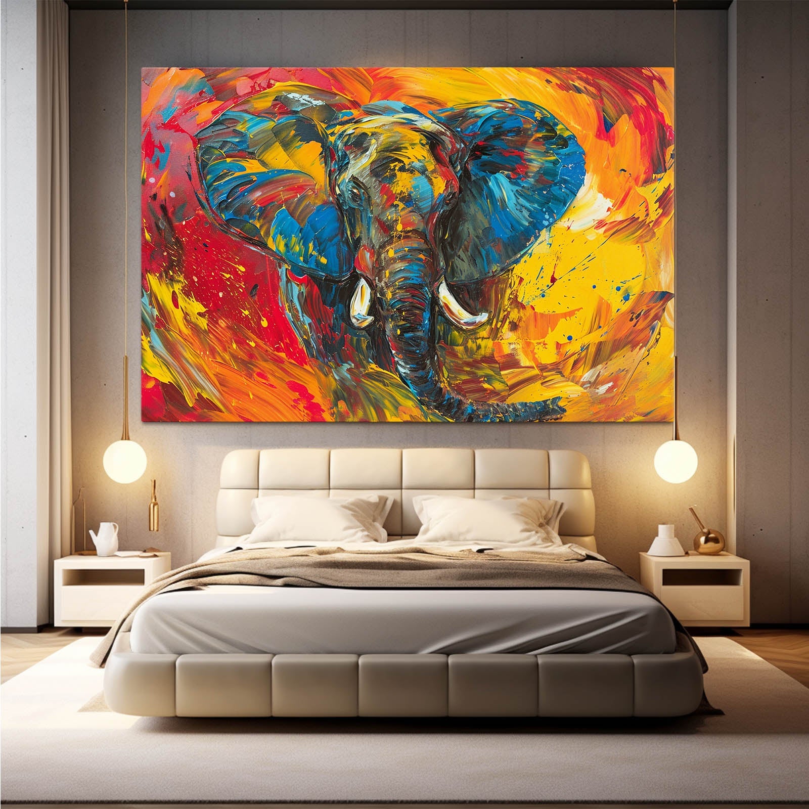 Elephant Colorful Art