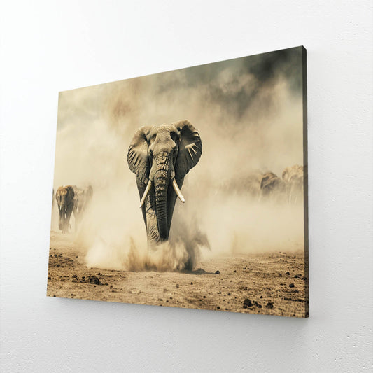 Elephant Dust Storm Wall Art