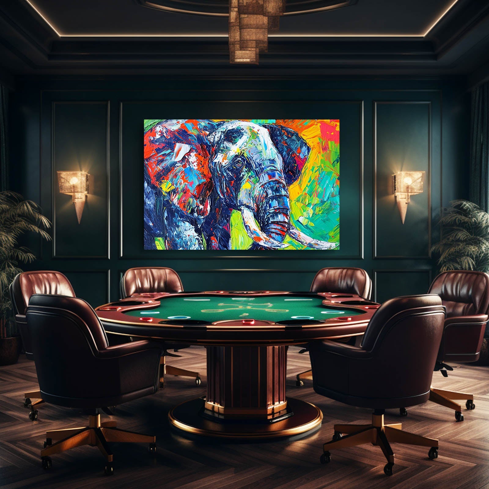 Elephant Expressionist Wall Art